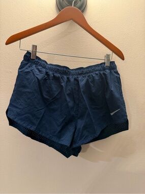 Nike Dri-FIT Navy Blue Perforated Running Shorts Womens Size Medium